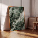 "Emerald Dreams" - Abstract Green Marble Art Print