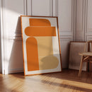 Terracotta Stack – Modern Geometric Abstract Print