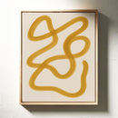 Golden Drift – Minimal Abstract Line Art Print