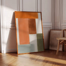 Earthy Harmony - Abstract Geometric Canvas Art