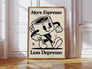 Caffeinated Cheer - Retro Coffee Art Print