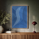 Serene Blue Abstract Art Print
