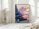 Enchanting Winter Mountain Lake Art Print
