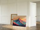 Vibrant Sunset Mountain Landscape Art Print