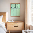 Mint Harmony - Modern Geometric Wall Art