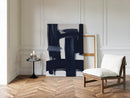 Midnight Crossings – Bold Navy Abstract Brush Art