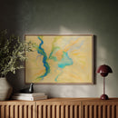 Vibrant Abstract Pastel River Art Print