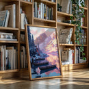Enchanting Winter Mountain Lake Art Print