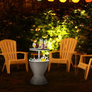 3 in 1 8 Gallon Patio Rattan Cooler Bar Table with Adjust Ice Bucket-Black by LJGDeals