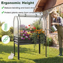 Galvanized Raised Garden Bed with Legs and Greenhouse Cover for Vegetable Flower by LJGDeals