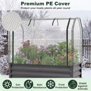 Galvanized Raised Garden Bed with Legs and Greenhouse Cover for Vegetable Flower by LJGDeals