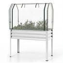 Galvanized Raised Garden Bed with Legs and Greenhouse Cover for Vegetable Flower by LJGDeals