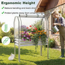 Galvanized Raised Garden Bed with Legs and Greenhouse Cover for Vegetable Flower by LJGDeals