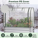 Galvanized Raised Garden Bed with Legs and Greenhouse Cover for Vegetable Flower by LJGDeals