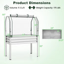 Galvanized Raised Garden Bed with Legs and Greenhouse Cover for Vegetable Flower by DirectDeals
