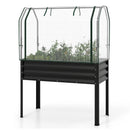 Galvanized Raised Garden Bed with Legs and Greenhouse Cover for Vegetable Flower by LJGDeals