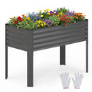 Galvanized Raised Garden Bed with Legs 46" x 24" x 31" Metal Elevated Planter Box by LJGDeals