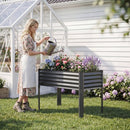 Galvanized Raised Garden Bed with Legs 46" x 24" x 31" Metal Elevated Planter Box by LJGDeals