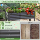 Galvanized Raised Garden Bed with Legs 46" x 24" x 31" Metal Elevated Planter Box by LJGDeals
