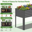 Galvanized Raised Garden Bed with Legs 46" x 24" x 31" Metal Elevated Planter Box by LJGDeals