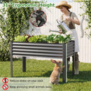 Galvanized Raised Garden Bed with Legs 46" x 24" x 31" Metal Elevated Planter Box by DirectDeals
