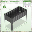 Galvanized Raised Garden Bed with Legs 46" x 24" x 31" Metal Elevated Planter Box by DirectDeals