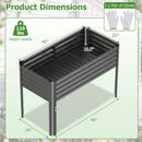 Galvanized Raised Garden Bed with Legs 46" x 24" x 31" Metal Elevated Planter Box by LJGDeals