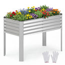 Galvanized Raised Garden Bed with Legs 46" x 24" x 31" Metal Elevated Planter Box by LJGDeals