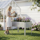 Galvanized Raised Garden Bed with Legs 46" x 24" x 31" Metal Elevated Planter Box by LJGDeals