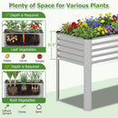 Galvanized Raised Garden Bed with Legs 46" x 24" x 31" Metal Elevated Planter Box by LJGDeals