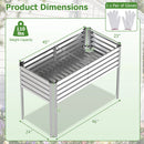 Galvanized Raised Garden Bed with Legs 46" x 24" x 31" Metal Elevated Planter Box by LJGDeals