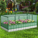 Galvanized Raised Garden Bed with Greenhouse Cover by LJGDeals
