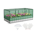 Galvanized Raised Garden Bed with Greenhouse Cover by LJGDeals