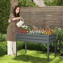 Galvanized Raised Garden Bed Elevated Planter Box with Legs and Drainage Hole by DirectDeals