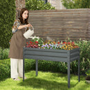 Galvanized Raised Garden Bed Elevated Planter Box with Legs and Drainage Hole by LJGDeals