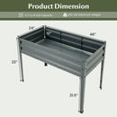 Galvanized Raised Garden Bed Elevated Planter Box with Legs and Drainage Hole by DirectDeals