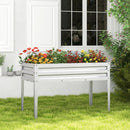 Galvanized Raised Garden Bed Elevated Planter Box with Legs and Drainage Hole by LJGDeals