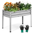 Galvanized Raised Garden Bed Elevated Planter Box with Legs and Drainage Hole by LJGDeals