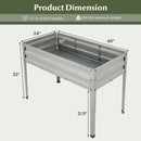 Galvanized Raised Garden Bed Elevated Planter Box with Legs and Drainage Hole by LJGDeals