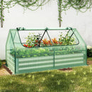 6 x 3 x 3 Feet Galvanized Raised Garden Bed with Greenhouse by LJGDeals