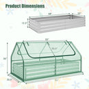 6 x 3 x 3 Feet Galvanized Raised Garden Bed with Greenhouse by LJGDeals