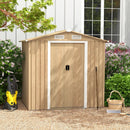6 x 4 Feet Galvanized Steel Storage Shed with Lockable Sliding Doors by LJGDeals