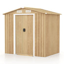 6 x 4 Feet Galvanized Steel Storage Shed with Lockable Sliding Doors by LJGDeals