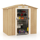 6 x 4 Feet Galvanized Steel Storage Shed with Lockable Sliding Doors by LJGDeals