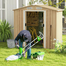 6 x 4 Feet Galvanized Steel Storage Shed with Lockable Sliding Doors by LJGDeals