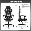 Gaming Chair Height Adjustable Computer Chair with Headrest Ergonomic Office Task Chair by LJGDeals