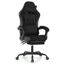 Gaming Chair Height Adjustable Computer Chair with Headrest Lumbar Support Linkage Armrests-Black by LJGDeals