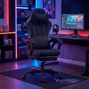 Gaming Chair Height Adjustable Computer Chair with Headrest Lumbar Support Linkage Armrests-Black by LJGDeals