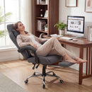 Gaming Chair Height Adjustable Computer Chair with Headrest and Lumbar Support-Gray