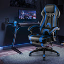 Gaming Chair Racing Style Swivel Chair with Footrest and Adjustable Lumbar Pillow by DirectDeals